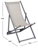 Safavieh Breslin Set Of 2 Sling Chairs -Set Of 2 Grey Aluminium/Texline PAT9040B-SET2