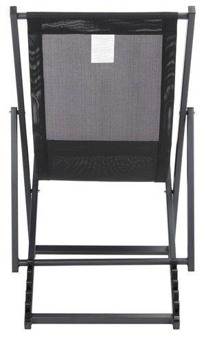 Safavieh Breslin Set Of 2 Sling Chairs -Set Of 2 Black Aluminium/Texline PAT9040C-SET2