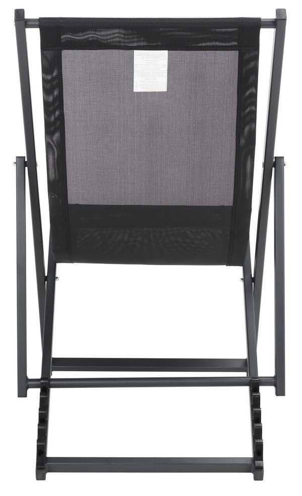 Safavieh Breslin Set Of 2 Sling Chairs -Set Of 2 Black Aluminium/Texline PAT9040C-SET2