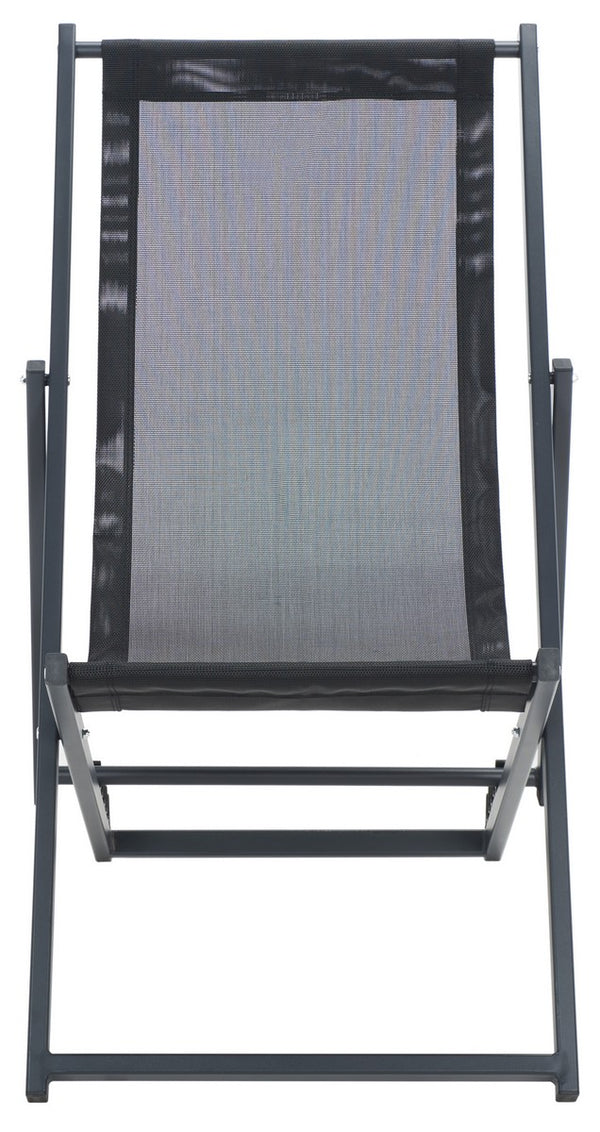 Safavieh Breslin Set Of 2 Sling Chairs -Set Of 2 Black Aluminium/Texline PAT9040C-SET2