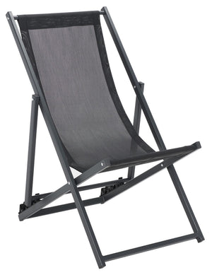 Safavieh Breslin Set Of 2 Sling Chairs -Set Of 2 Black Aluminium/Texline PAT9040C-SET2