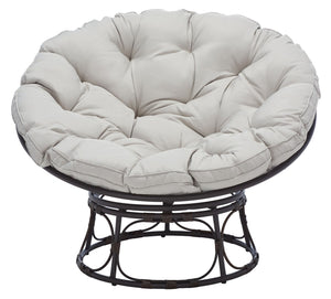 Safavieh Kiraya Papasan Chair  Brown / Grey Pe Rattan/Steel Frame PAT9041A