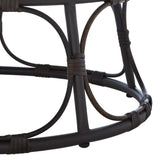 Safavieh Kiraya Papasan Chair  Brown / Grey Pe Rattan/Steel Frame PAT9041A