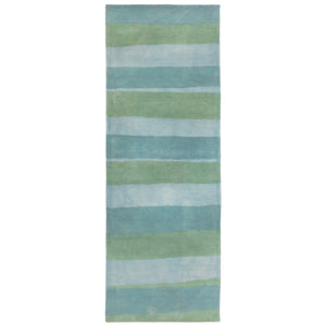 Trans-Ocean Liora Manne Piazza Stripes Contemporary Indoor Hand Tufted 100% Wool Pile Rug Sea Breeze 2'3" x 8'