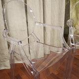 Baxton Studio Dymas Modern Acrylic Armed Ghost Chair (Set of 2)
