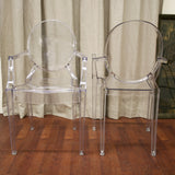 Baxton Studio Dymas Modern Acrylic Armed Ghost Chair (Set of 2)
