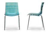 Baxton Studio Marisse Blue Plastic Modern Dining Chair (Set of 2)