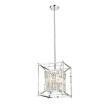 Bethel Chrome Chandelier in Metal & Crystal