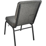 English Elm EE1101 Classic Commercial Grade 18.5" Church Chair Fossil Fabric/Black Frame EEV-10888