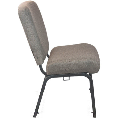 English Elm EE1102 Classic Commercial Grade 20" Church Chair Tan Speckle Fabric/Black Frame EEV-10892
