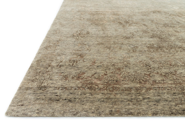 Loloi Pearl PU-01 70% New Zealand Wool Blend, 30% Handspun Viscose Hand Knotted Transitional Rug PEARPU-01DSBR7999