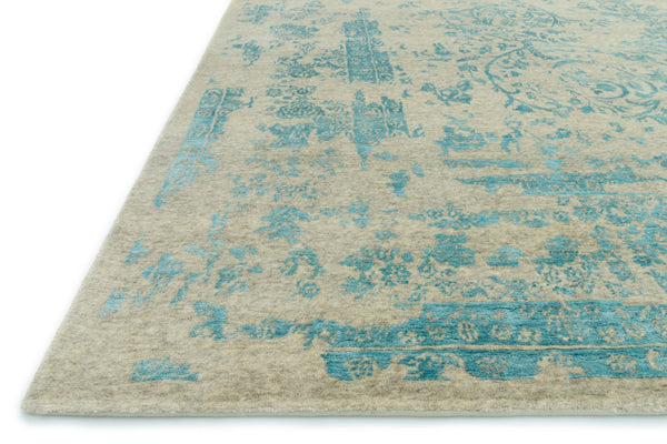 Loloi Pearl PU-02 70% New Zealand Wool Blend, 30% Handspun Viscose Hand Knotted Transitional Rug PEARPU-02HGAQ7999