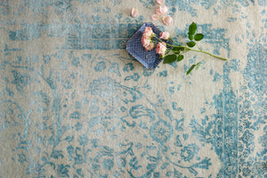 Loloi Pearl PU-02 70% New Zealand Wool Blend, 30% Handspun Viscose Hand Knotted Transitional Rug PEARPU-02HGAQ7999