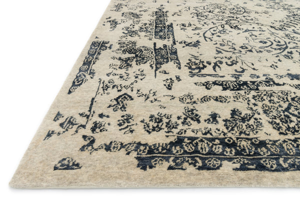 Loloi Pearl PU-02 70% New Zealand Wool Blend, 30% Handspun Viscose Hand Knotted Transitional Rug PEARPU-02HGNV7999