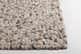 Chandra Rugs Pebbles 100% Wool Hand-Woven Contemporary Wool Rug White/Grey 9' x 13'