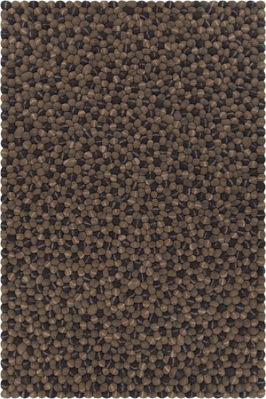 Chandra Rugs Pebbles 100% Wool Hand-Woven Contemporary Wool Rug Brown/Grey 9' x 13'