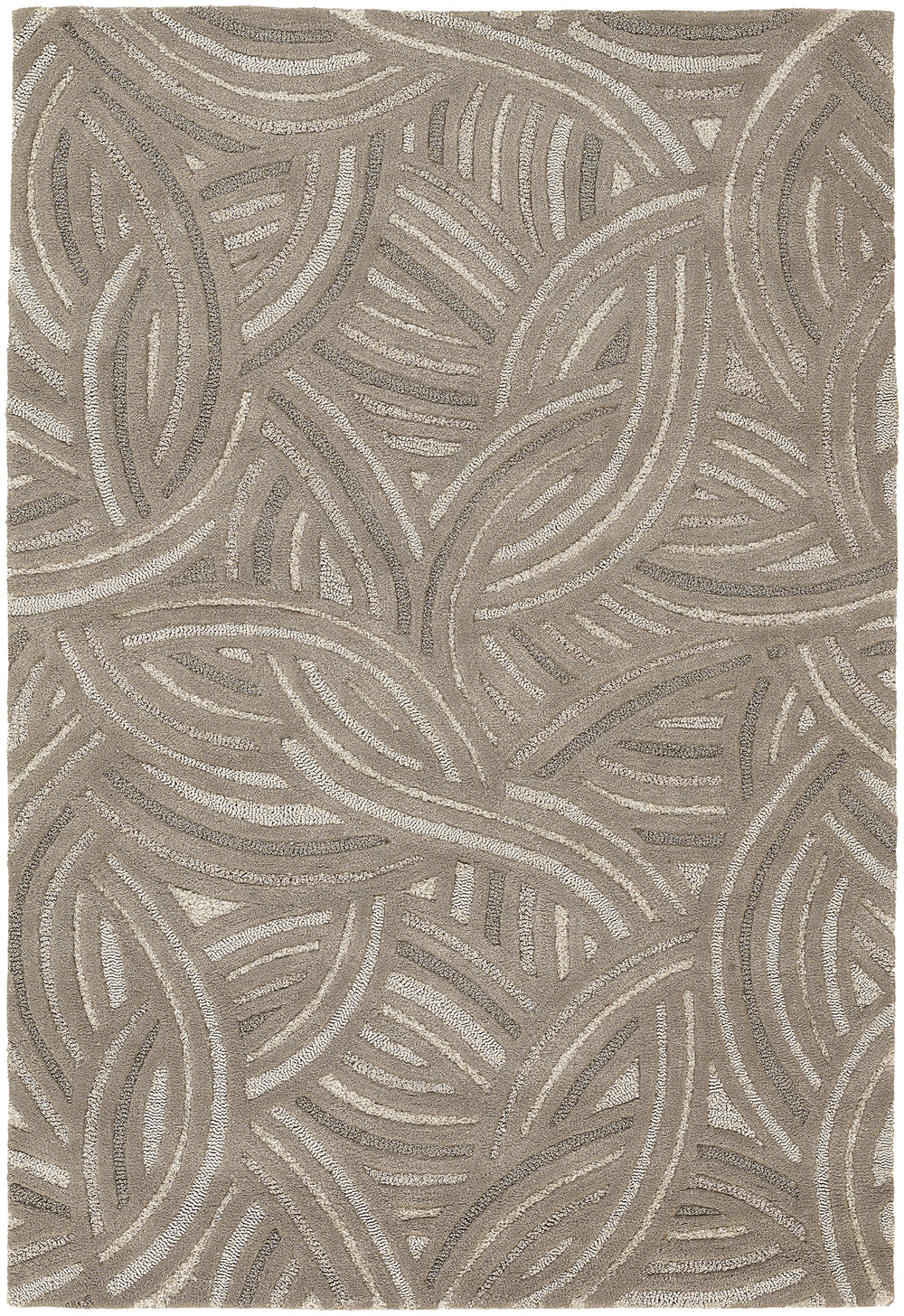 Chandra Rugs Penelope 60% Wool + 30% Polyester Hand-Tufted Contemporary Rug Taupe/Beige 9' x 13'