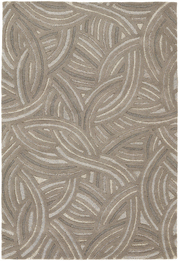 Chandra Rugs Penelope 60% Wool + 30% Polyester Hand-Tufted Contemporary Rug Taupe/Beige 9' x 13'