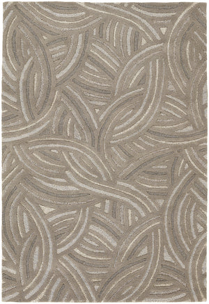 Chandra Rugs Penelope 60% Wool + 30% Polyester Hand-Tufted Contemporary Rug Taupe/Beige 9' x 13'