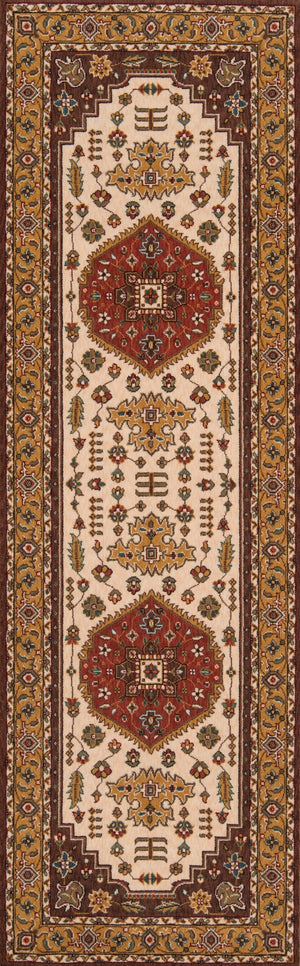 Momeni Persian Garden PG-03 Machine Made Traditional Medallion Indoor Area Rug Cocoa 9'6" x 13' PERGAPG-03COO96D0