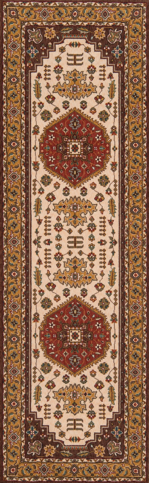 Momeni Persian Garden PG-03 Machine Made Traditional Medallion Indoor Area Rug Cocoa 9'6" x 13' PERGAPG-03COO96D0