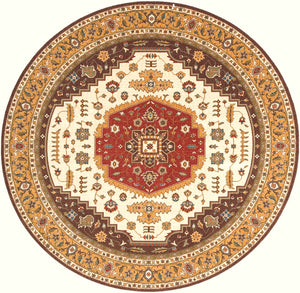 Momeni Persian Garden PG-03 Machine Made Traditional Medallion Indoor Area Rug Cocoa 9'6" x 13' PERGAPG-03COO96D0