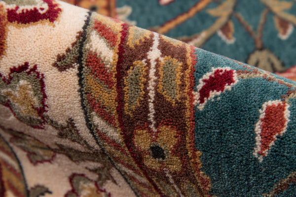 Momeni Persian Garden PG-12 Machine Made Traditional Oriental Indoor Area Rug Teal Blue 9'6" x 13' PERGAPG-12TEB96D0