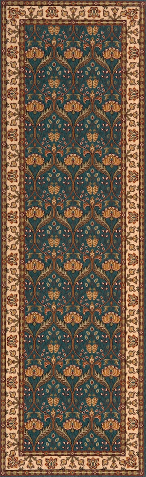 Momeni Persian Garden PG-12 Machine Made Traditional Oriental Indoor Area Rug Teal Blue 9'6" x 13' PERGAPG-12TEB96D0