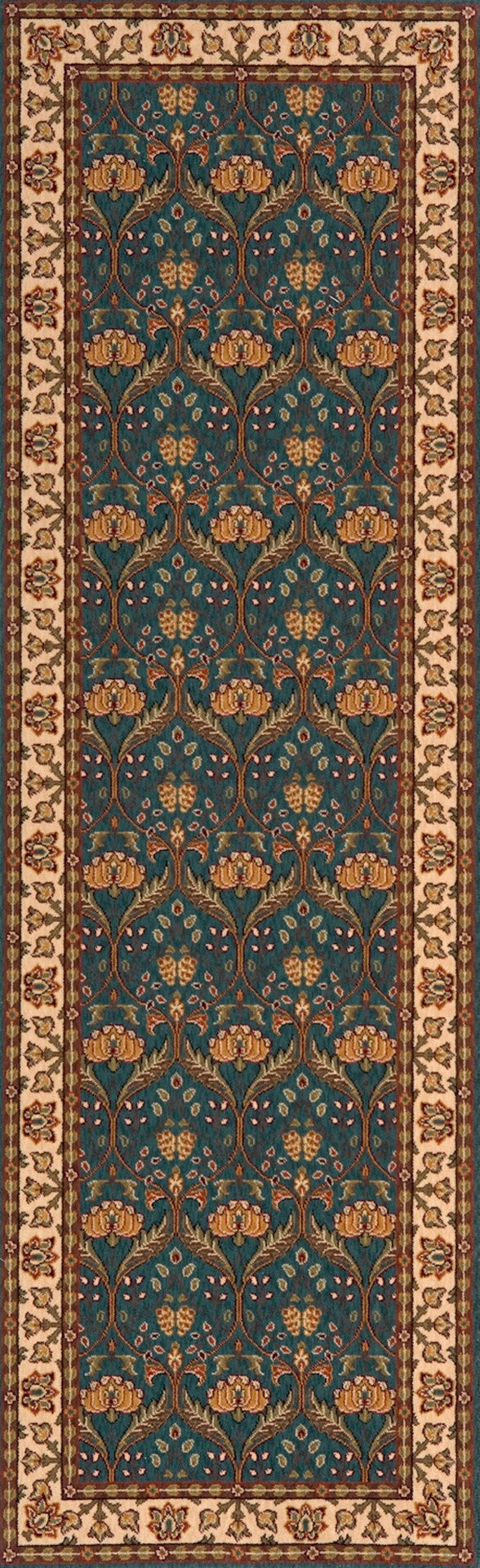 Momeni Persian Garden PG-12 Machine Made Traditional Oriental Indoor Area Rug Teal Blue 9'6" x 13' PERGAPG-12TEB96D0