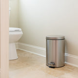 English Elm EE2333 Modern Commercial Grade Stainless Steel Trash Can Stainless Steel EEV-15666