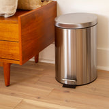 English Elm EE2333 Modern Commercial Grade Stainless Steel Trash Can Stainless Steel EEV-15666