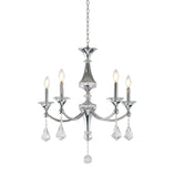 Bethel Chrome Chandelier in Iron & Crystal