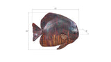 Australian Bat Fish Wall Sculpture, Resin, Copper Patina Finish