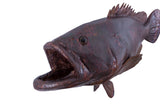 Estuary Cod Fish Wall Sculpture, Resin, Copper Patina Finish