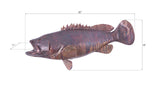 Estuary Cod Fish Wall Sculpture, Resin, Copper Patina Finish