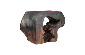 Plateada Hollow Console, Copper Patina Finish