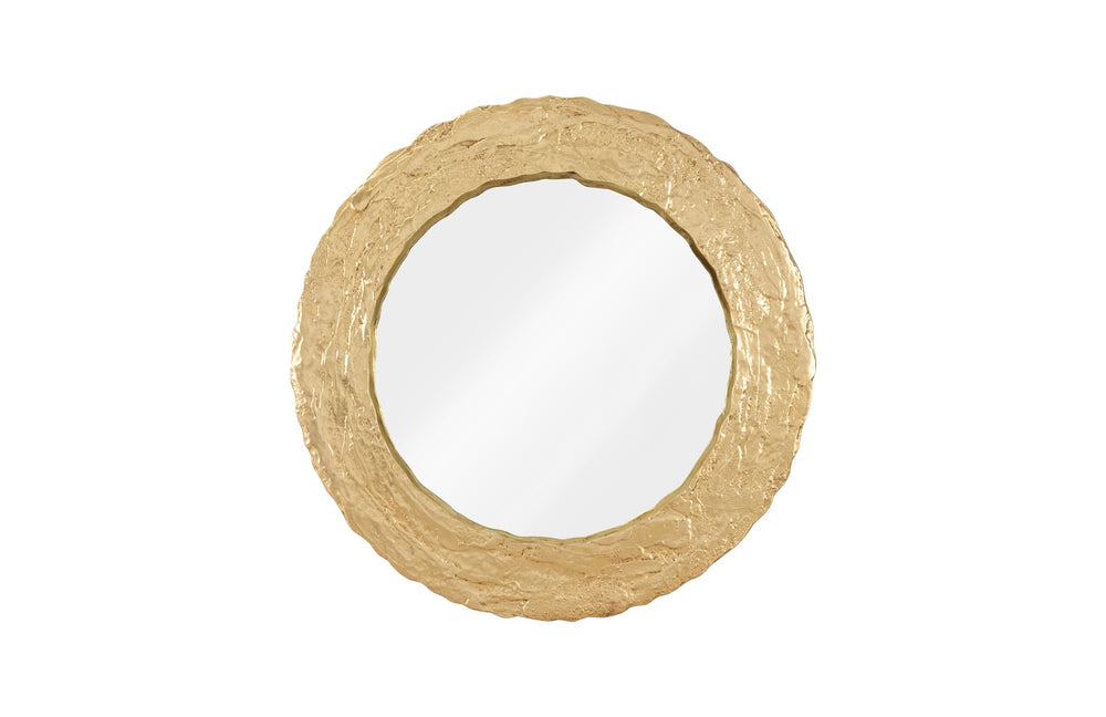 Molten Mirror, Round, Gold Leaf