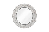 Crazy Cut Mirror, Round, Stainless Steel