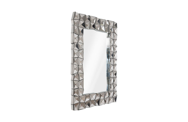 Divot Mirror, Stainless Steel