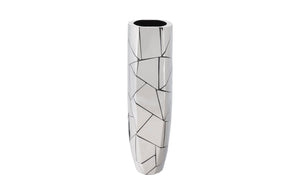 Triangle Crazy Cut Planter, Large, Stainless Steel