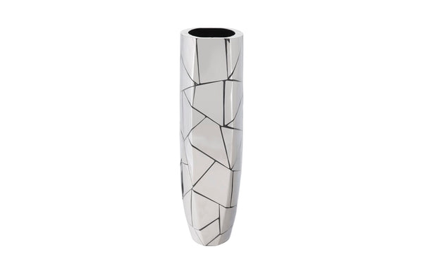 Triangle Crazy Cut Planter, Large, Stainless Steel