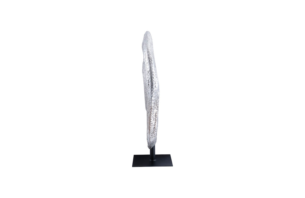 Cast Triple Weld Sculpture, Silver Leaf