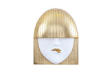 Fashion Faces Wall Art, Large, Pout, White and Gold Leaf