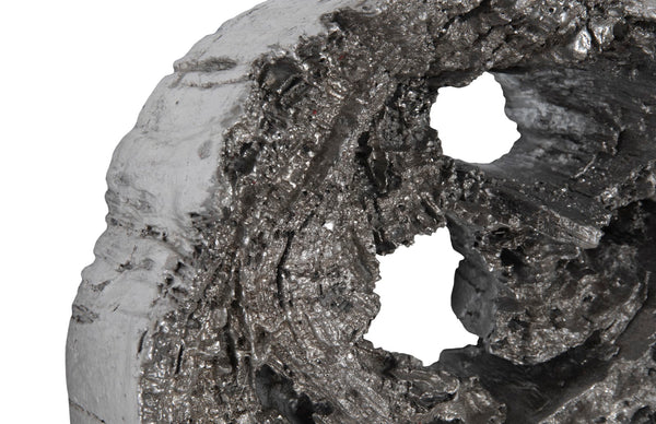 Cast Eroded Wood Circle Wall Tile