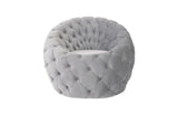 Egg Chair, Cool Gray Velvet Fabric