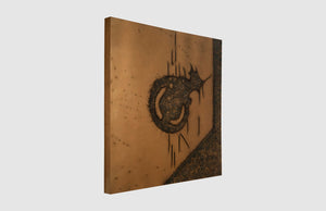 Abstract Copper Patina Wall Art, Circle