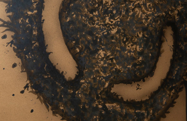 Abstract Copper Patina Wall Art, Circle