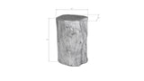 Log Stool, Silver Leaf, SM