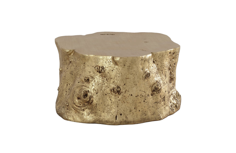 Log Coffee Table, Gold Leaf