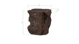 Log Side Table, Bronze